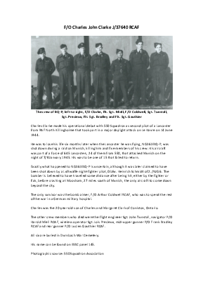 A preview of a PDF biography for Clarke, Charles John